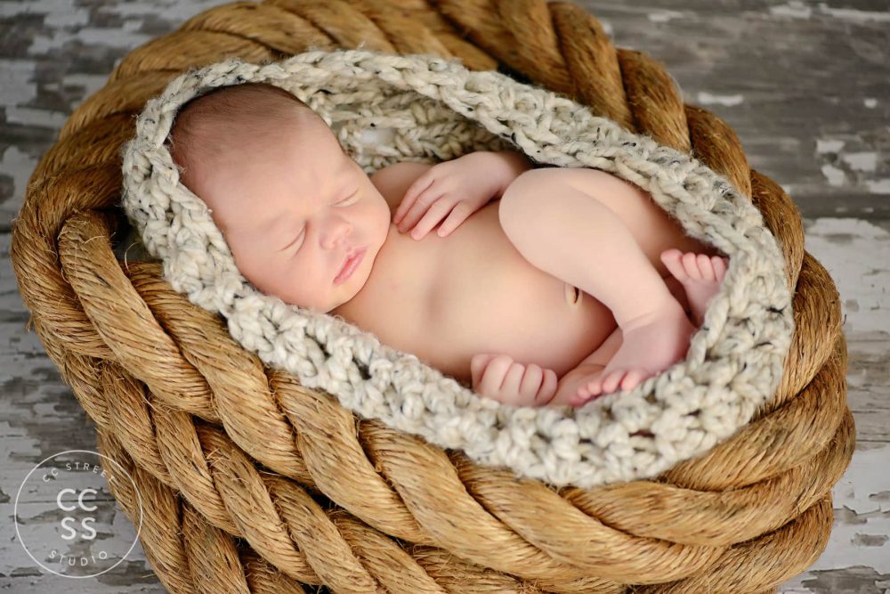nautical newborn photo