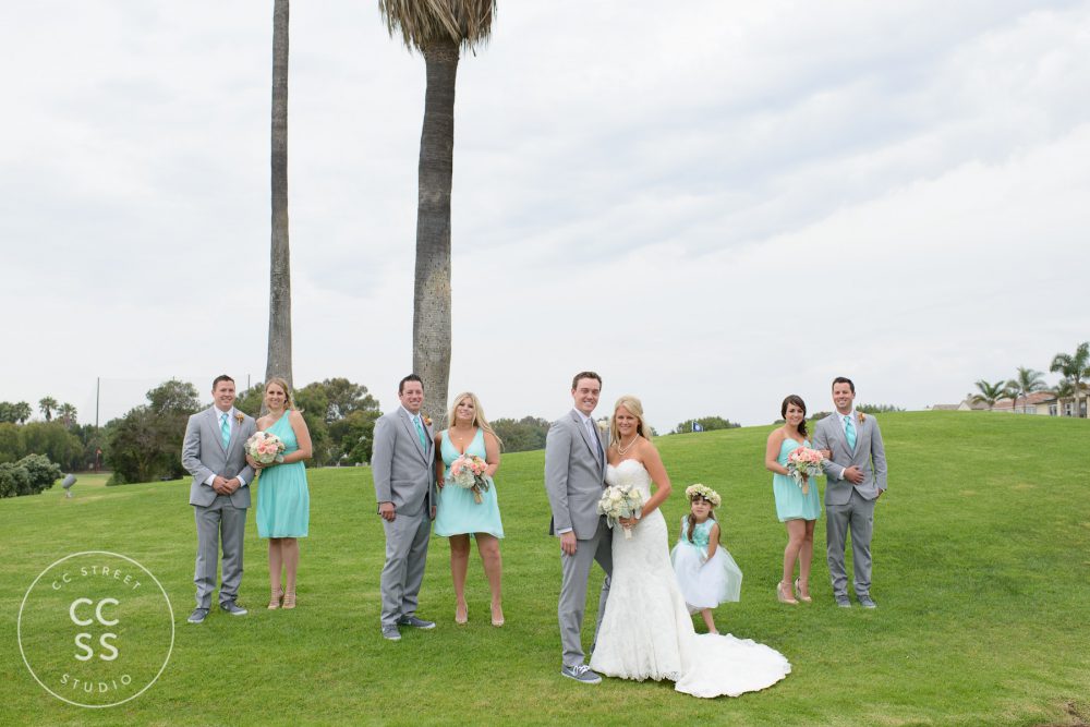 golf course bridal party photos