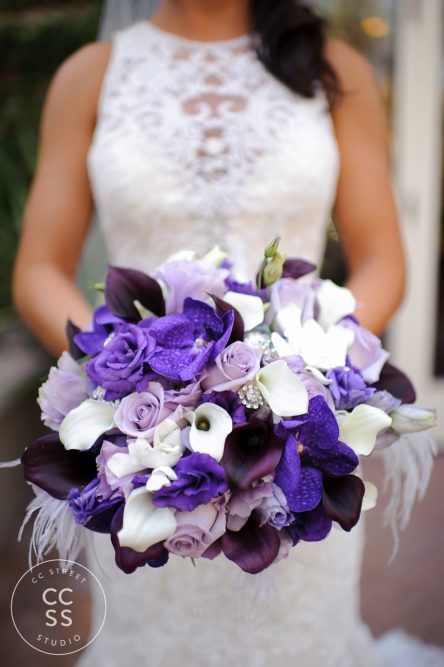 purple bride bouquet