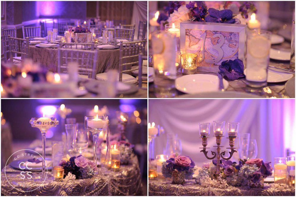 purple wedding decor